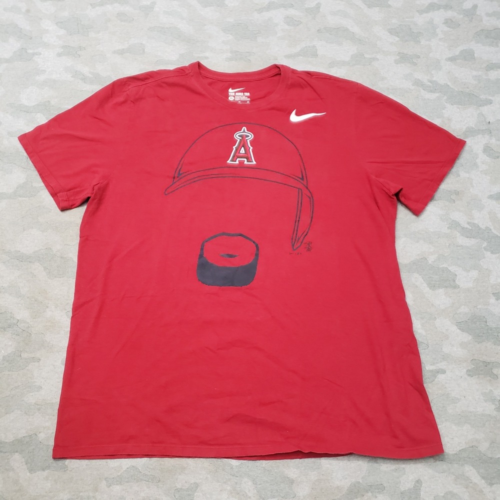 Los Angeles Angels Pujols 600 Shirt Mens XL Red MLB Baseball Short Sleeve Nike